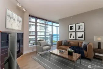 Living Room - Image is virtually staged.