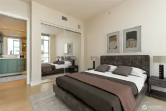 Primary Suite- Image is virtually staged.