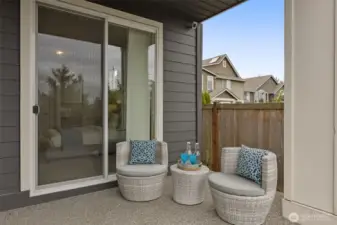 the beautiful patio.