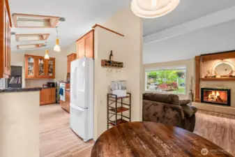 Dining room open to kitchen.
