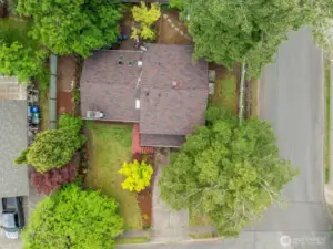 Aerial view of home.