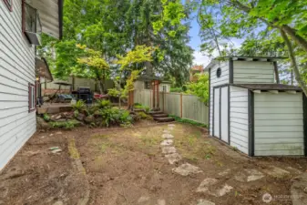 Storage shed.