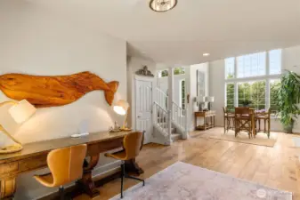 Another angle of the office looking toward the front of the home