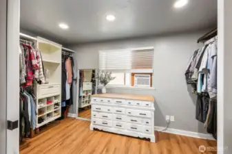 Huge walk-in closet in Primary bedroom