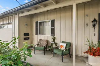 quaint covered front porch