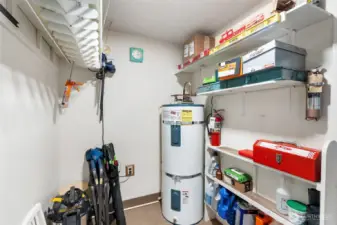 bonus storage room off of garage- accessed from rear yard or from inside garage