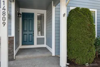 Inviting front porch entry