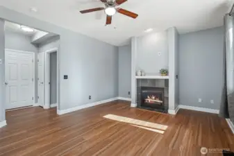 Family room with new durable and beautiful LVP