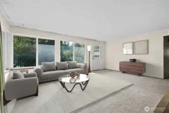 Virtually staged living room