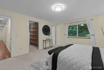 Primary Bedroom with En-suite bath and walk-in closet