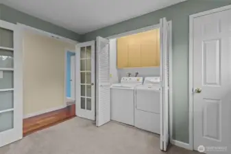 Laundry space with storage