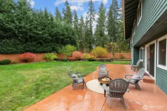 Oversized custom made stamped concrete patio