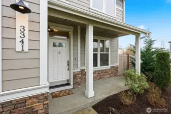 Covered front porch.