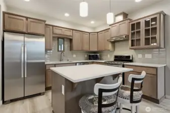 Stainless steel appliances.