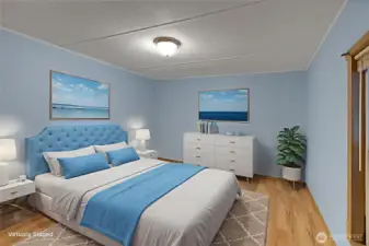 Bedroom virtually staged.