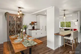 Dining room off living space.