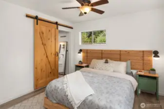 Ensuite bath entry off primary bedroom.