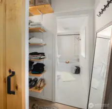 Closet off primary bedroom as you head into the primary bath.