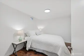 Lower level 3rd bedroom (non conforming due to size of window).  This room has its own closet as well as also leading to a nice size storage area/walk through to laundry area