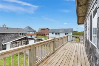 Apartment deck w/ peak-a-boo ocean views