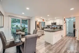 Kitchen and Dining room.