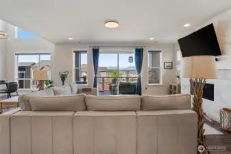 Deck off living room to take in the view.