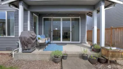Covered outdoor living area perfect for year-round enjoyment!