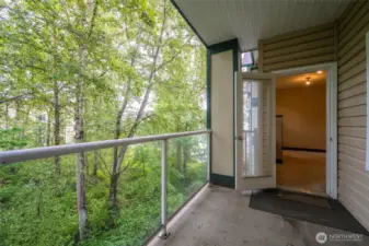 Deck with door into living area