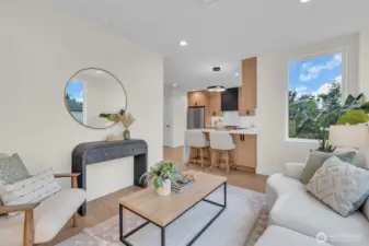 And the living room is one you walk into, not thru.  A great conversation space.