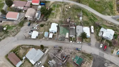 Aerial view of 3 lots