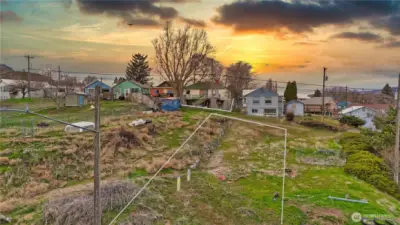 View from back Lot towards home