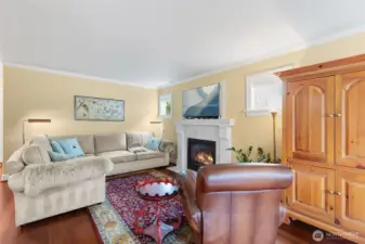 Beautiful cherry hardwoods throughout the first floor.