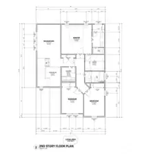 Second level floor plan offering additional bedrooms and flexible living space, ideal for guests, office, or multi-use needs. Well-balanced layout provides separation while maintaining comfort and versatility.
