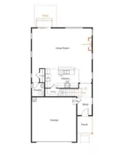 First floor layout, not built home