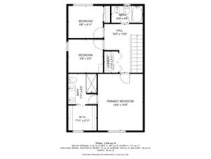 Upper level - middle room labeled bedroom does not have a closet so it technically a den or bonus room.