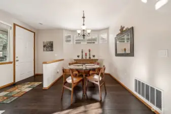 Dining room located just off the living area.