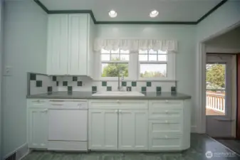 Windows above the kitchen sink