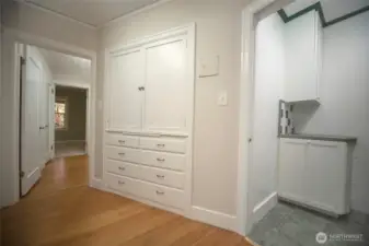 Main level hallway built ins