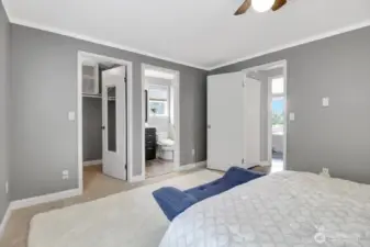 Primary bedroom with private bath and full walk in closet