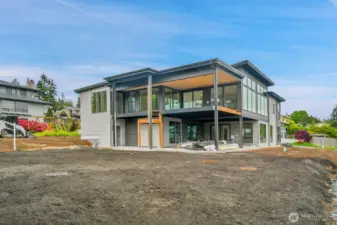 Situated on a flat, spacious lot.