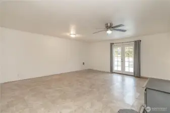 Livingroom - needs new flooring.
