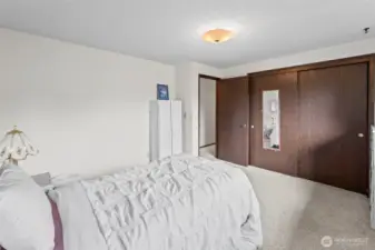 Big closet provides plenty of storage space.