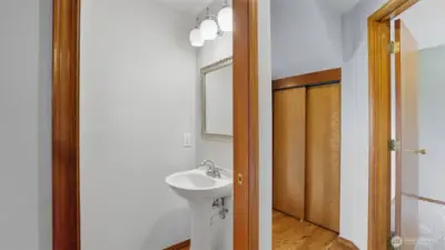Convenient 1/4 bath on the lower level enhances everyday living.