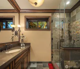 The three quarter bath makes it a perfect extra bedroom suite as well.