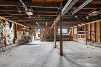 interior view from alley toward back of house