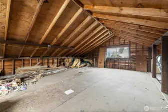 Upstairs of garage