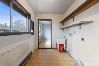 Back entrance through utility room