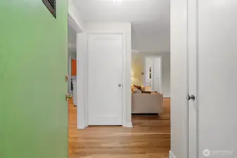 Entrance and stairs upstairs