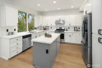 White & Gray Mix & Match cabinetry