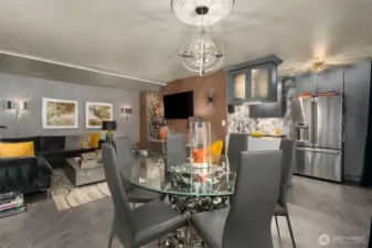 Dining room can fit a real table!